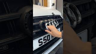 Black Badge Installation ☑️ satisfying satisfyingvideo satisfyingsounds carguy carmods asmr [upl. by Alleunamme505]