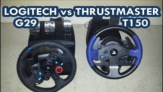 Logitech G29G923 vs Thrustmaster T150 [upl. by Limhaj226]