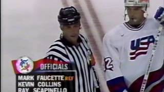 1996 World Cup of Hockey Finals Game 1 USA vs Canada [upl. by Tristan781]