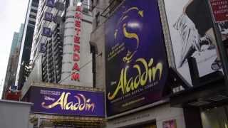 ALADDIN on Broadway  Lights Up on the Marquee [upl. by Hatokad]