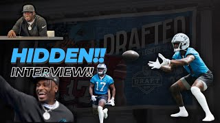 Hidden Xavier Legette Interview  with Carolina Panthers [upl. by Namqul147]