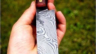 Damascus Gaucho Knife  Knifemaking [upl. by Suoirad]