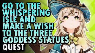 Go To The Whispering Isle And Make A Wish To The Three Goddess Statues  Genshin Impact 48 [upl. by Swanson638]