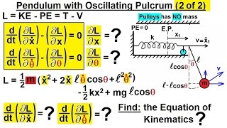 Physics 68 Lagrangian Mechanics 15 of 25 Pendulum w Oscillating Fulcrum Part 2 of 2 [upl. by Arlette388]