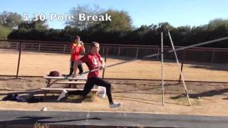 Garrett Starkey Pole Vault Pole Break and 7 Left PR 171 [upl. by Nitin353]