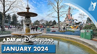 📆 A Day in Disneyland Paris JANUARY 2024 [upl. by Montano]