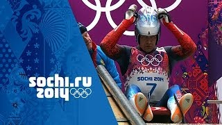 Mens Luge  Runs 1 and 2  Sochi 2014 Winter Olympics [upl. by Eey473]