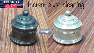 Instant and easy way to clean silver how to clean silver at home with Peetambari liquid Rooperi [upl. by Sonitnatsok]