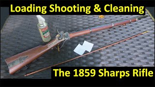 Loading Shooting amp Cleaning the Model 1859 Sharps Rifle [upl. by Mcgill]