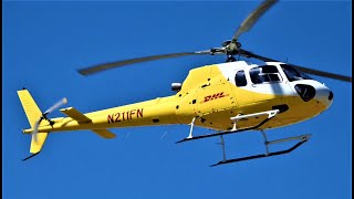 DHL AS350 Landing StartUp amp Takeoff Airbus H125 AStar Helicopter N211FN [upl. by Yeliw]