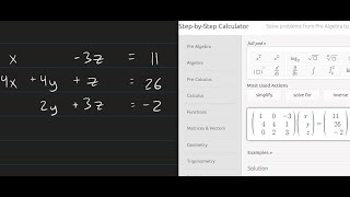 Matrix  How to use symbolab to solve a matrix [upl. by Tennos]