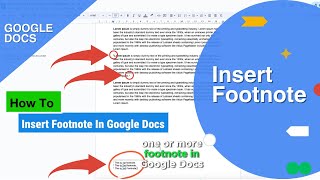 How To Insert Footnote In Google Docs [upl. by Clementi]