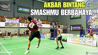 AKBAR BINTANG MENYALA 🔥 Nice Jump Smash Indonesia Street Badminton [upl. by Jaime]