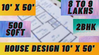 10X50 10 BY 50 HOUSE DESIGN SOUTH FACING 90 GAJ MARLA HOME PLAN VASTU KADALLA HOUSE GHAR NAKHA [upl. by Eseela604]