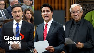 Trudeau seen as “clown” after Canada House Speaker resigns over Nazi unit veteran tribute Poilievre [upl. by Enilesor]