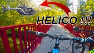 RENCONTRE AVEC UN HÉLICO EN VTT  SAUT  WHIPE  FAIL  DESCENTES [upl. by Gerrald]