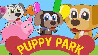 Toddler Learning Videos at Puppy Park  Learn alphabet counting shapes and more [upl. by Starlene]