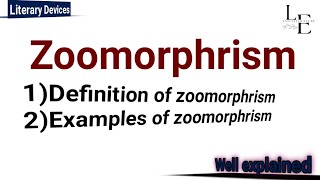 Zoomorphism OriginDefinitionExamplesUrdu amp Hindizoomorphism [upl. by Hpesoy]