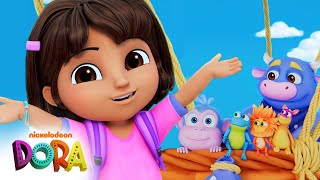 Dora amp Boots Ride a Hot Air Balloon 🎈 New Dora Full Scene  Dora amp Friends [upl. by Duffy972]