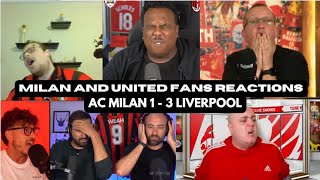 😡AC Milan and United Fans Angry Reactions😡 AC Milan 13 Liverpool [upl. by Theis105]