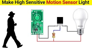 How to Make Motion Sensor Light at Home  Science Project [upl. by Ylra881]