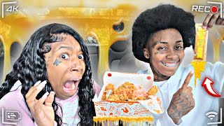 HONEY PACK 🍯 PRANK On GIRLFRIEND FOOD 😳  UNEXPECTED REACTION  💦 [upl. by Dolloff]