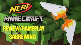 Nerf Minecraft Sabrewing  Motorised Flywheel Dungeon Bow [upl. by Ynaiffit]