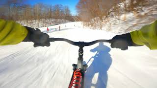 1st day on my new SnoGo ski bike at Mountain Creek [upl. by Jarek]