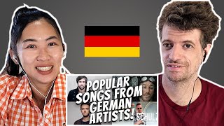 Our FIRST Reaction to Popular Songs from GERMAN ARTISTS [upl. by Ahsel]