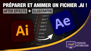 Comment animer un fichier Illustrator sur After Effects   Tuto workflow motion design [upl. by Valaree]