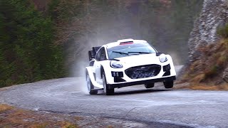 Tests Rallye Monte Carlo 2023  PierreLouis Loubet Day 2  Full Attack on wet HD [upl. by Cordula]