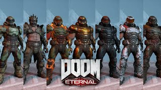 Doom Eternal  Slayer Armor Skins and how to get them  Cinematic Showcase [upl. by Brahear133]