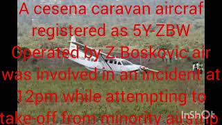 An airplane crashed in migori airstrip [upl. by Yarahs852]