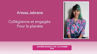 Anissa Jebrane  Journée Mondiale Altruisme  25 mai 2019  Strasbourg [upl. by Ahsinwad]