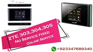 ZTE 303zt304zt305zt UnlockNo Service Fixed100 Working [upl. by Eedyaj]