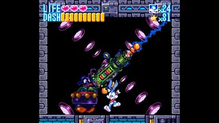 Tiny Toon Adventures SNES Buster Busts Loose Stage 6 Space Opera Final Boss amp Hard Ending [upl. by Nnylahs]