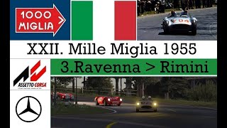 Mille Miglia 55  Stage 3Ravenna  Rimini  Mercedes 300 SLR  TvCam [upl. by Assenal]