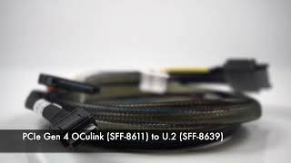 PCIe Gen 4 OCulink SFF 8611 to U 2 SFF 8639 Cable 150cm [upl. by Chapin287]