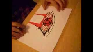 Drawing Itachis Mangekyou Sharingan  Amateratsu Form [upl. by Ingraham]