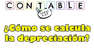 ¿COMO SE CALCULA LA DEPRECIACION [upl. by Honorine388]