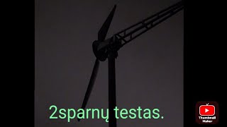 vėjo generatorius is asinhroninio variklio 750w 15 dalis 2 menčių testas [upl. by Anirda]