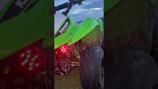 New LED lights on the kfx 90 atv fourwheelers kawasaki offroad fyp blowup viral [upl. by Ihab]