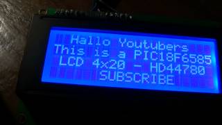 HD44780 LCD 4x20 Microchip PIC [upl. by Abel]