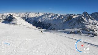 Corvatsch 3303m Skiing from the highest peak in StMoritz 4K [upl. by Leval]