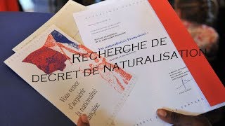 Comment chercher un décret de naturalisation 2020 [upl. by Tory]