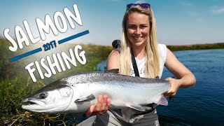 DRØMMEFISK TIL KÆRESTEN  Skjern Å  Salmon Fishing [upl. by Wampler61]