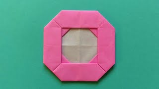 【折り紙】『 O 』の折り方 アルファベット ☆Origami☆ Folding paper into the figure of 『 O 』 of the alphabet 簡単な折り紙の作り方 [upl. by Aitselec671]