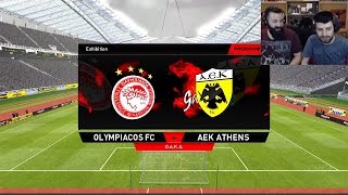 Ολυμπιακός  ΑΕΚ  17516  PES 2016 ProGamerZ Patch [upl. by Nihhi282]