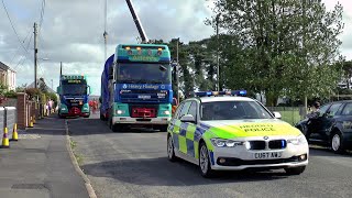 Allelys Heavy Haulage removes tank wagons from Llangennech 03092020 [upl. by Judenberg981]