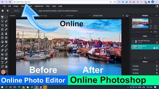 Best Online Photo editor free website online Photoshop  Pixlr  photoshop like online photo editor [upl. by Hanahsuar]